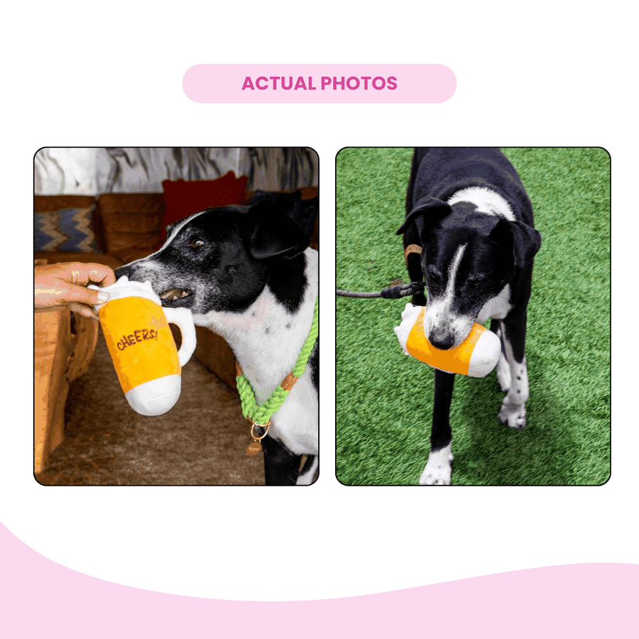 Beer Glass Plush Dog Toy - Glow Pups by Glow Pups