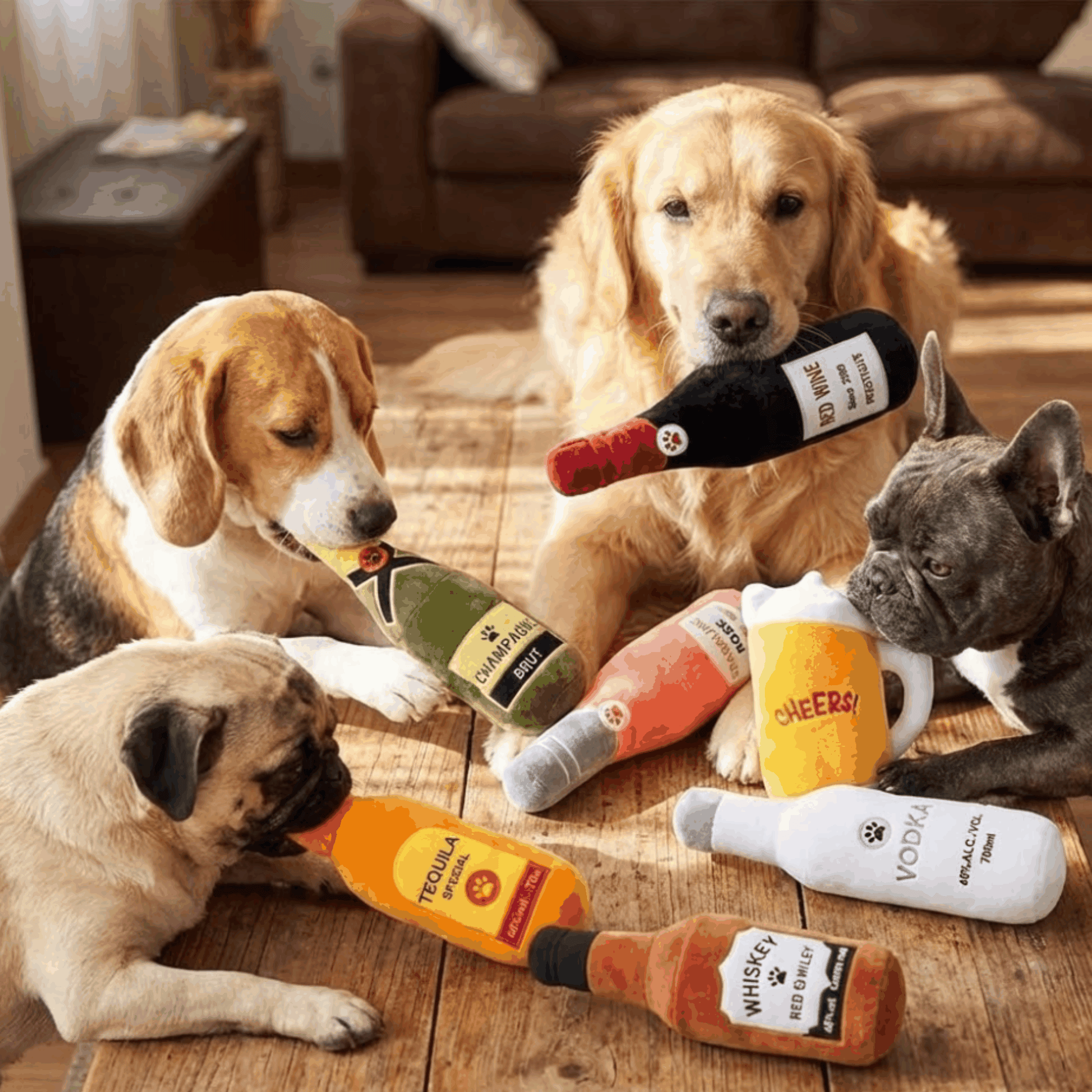 Beer Glass Plush Dog Toy - Glow Pups by Glow Pups