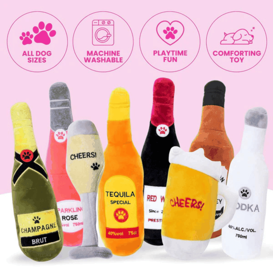 Beer Glass Plush Dog Toy - Glow Pups by Glow Pups