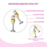 Champagne Glass Dog Toy - 2 Pack - Glow Pups by Glow Pups