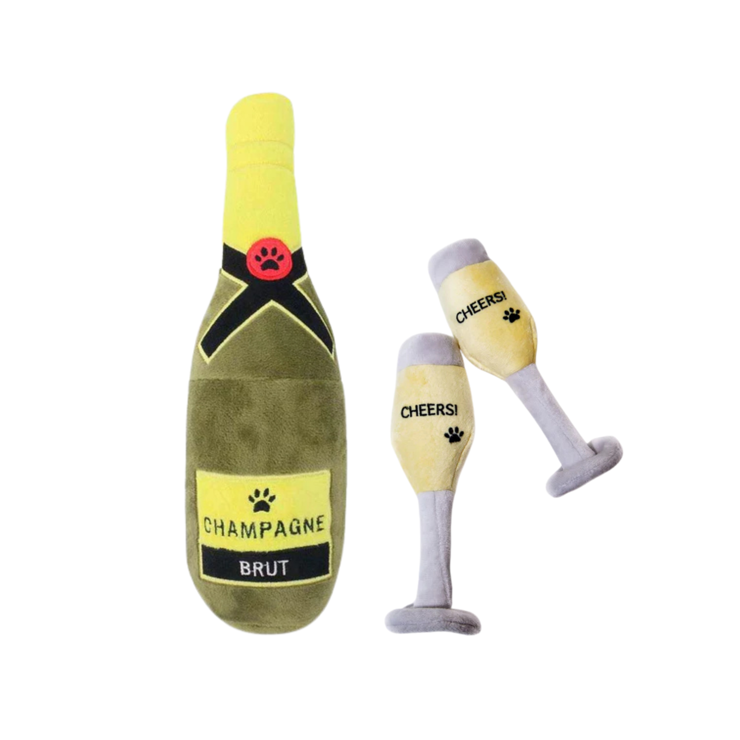 Champagne Glass Dog Toy - 2 Pack - Glow Pups