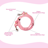 Light Pink Hands-Free Leash - Glow Pups by Glow Pups