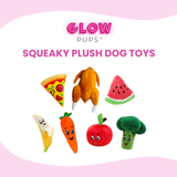 Tomato Squeaky Dog Toy - Glow Pups by Glow Pups