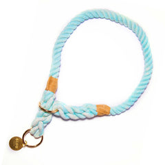 Light Blue Stylish Rope Slip Collar - Glow Pups