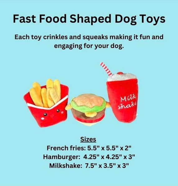 Doggy Bag with Fast Food Dog Toys