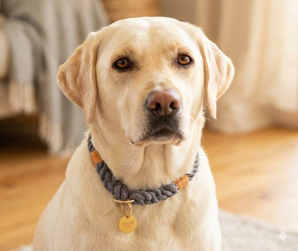Grey Stylish Rope Slip Collar for Dogs - Glow Pups