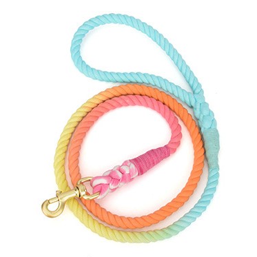 Rainbow Tie Dyed Rope Pet Leashes