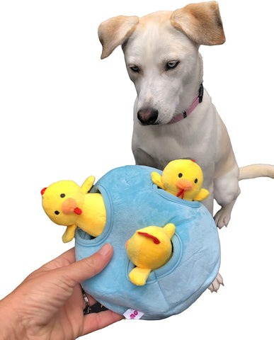 Burrow Chicken in Egg Dog Toys