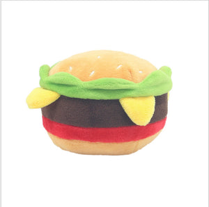 Glow Pups Hide and Seek Doggy Bag with Fast Food Shaped Dog Toys for Medium  and Large Dogs, Plush Hamburger, Fries and Milkshake Toys with Squeaker