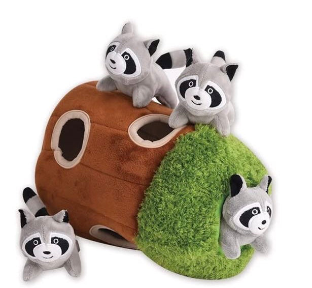 Wooded Animal in Tree Dog Toy