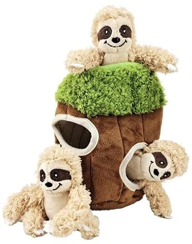 Wooded Animal in Tree Dog Toy